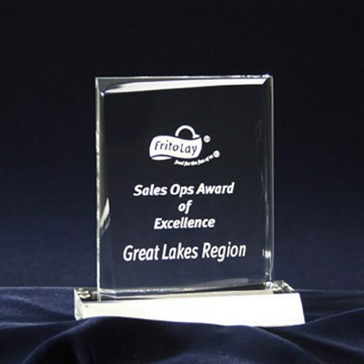 Faceted Rectangle Award (6"x6 3/4")