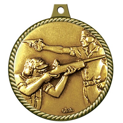 Stock Medal w/ Rope Edge (Shooting) 2 1/4"
