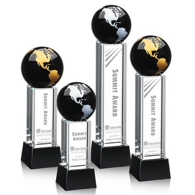 Luz Globe Award on Base - Black/Gold