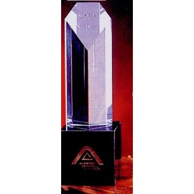 Crystal Series 9" Crystal Pentagon Tower Award