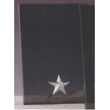 Silver Star Smoked Glass Award w/Silver Plastic Plaque Mounts (4"x6.5")