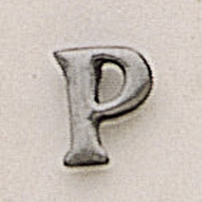 Letter P Marken Design Cast Lapel Pin (3/8")