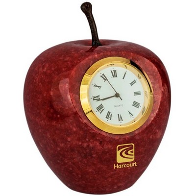 Marble Apple Clock