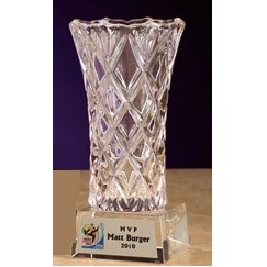 8" Saturn Crystal Vase