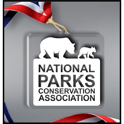 Square Neck Medal in Clear Acrylic