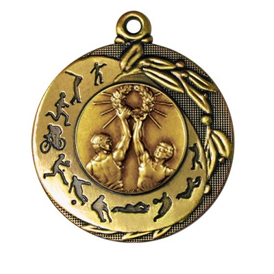 Stock Sport Silhouettes 2" Medal - Victory Male