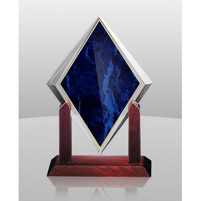 Encore Diamond Acrylic Award, Blue, 12" H x 9" W