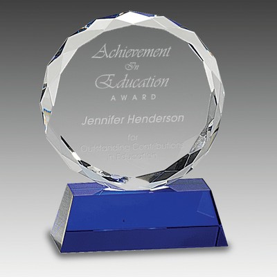 Facet Crystal on Pedestal Base