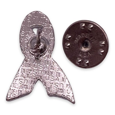 Pink Breast Cancer Awareness Ribbon Lapel Pin