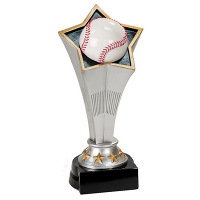 8¾" Baseball Rising Star Resin Trophy