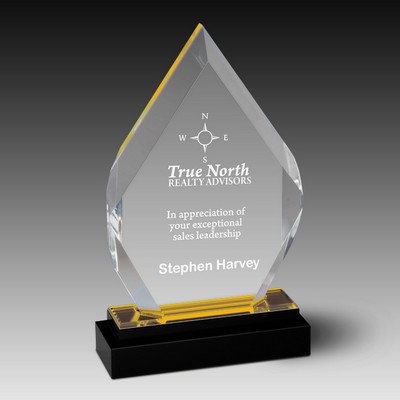 CrystalAcrylic Fusion Diamond Facet™ Award (5"x7-1/8"x1¾")