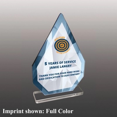 Stock Acrylic Flame Award - Full Color Digital Graphic