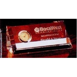 Crystal Series 2"x5" Crystal Triangle Column w/Clock Award