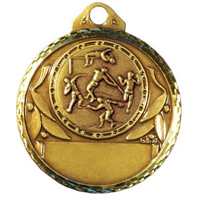Stock Diamond Struck 2" Medal- Track & Field Male