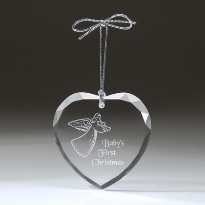 Heart Shaped Crystal Ornament