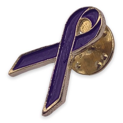 Purple Ribbon Awareness Lapel Pin