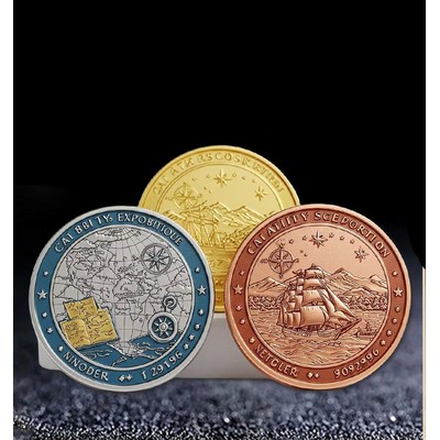 1.8" Fully Customized Metal Challenge Coin Round Commemorative Coins