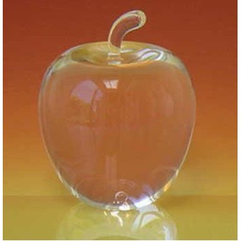 Optic Crystal Apple Paperweight