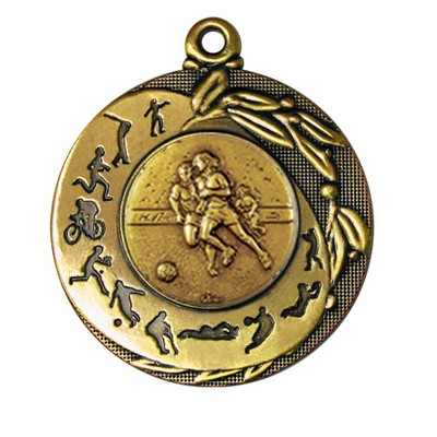 Stock Sport Silhouettes 2" Medal- Soccer Female