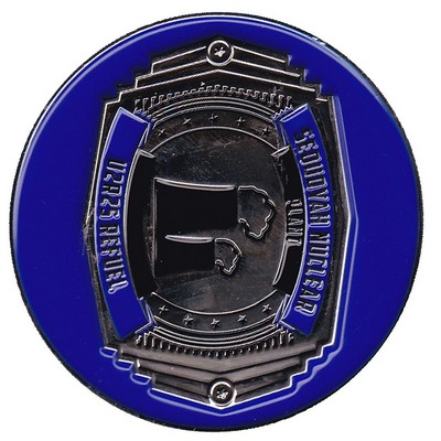 Brass Die Struck 2D challenge coin 1 1/2" to 3" dia