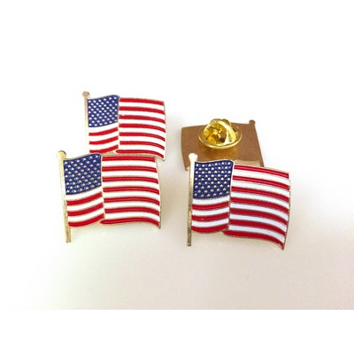 7/8" Soft Enamel American Flag Lapel Pin