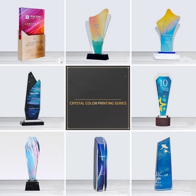 Colorful Printing Crystal Award