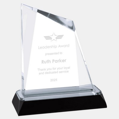 Acrylic Silver Peak Diamond Award with Base (S)