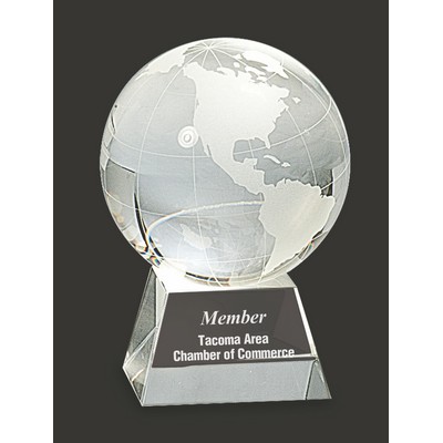 Earth Vision Crystal Globe Award M - 4 1/2'' H