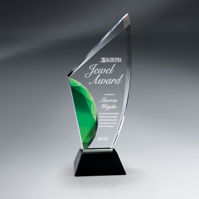 Large Vibrant Green Gemstone Award