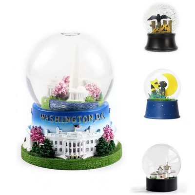Custom Winter Snow Globe with Base