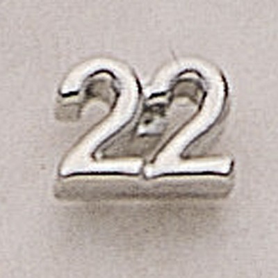22 (numeral) Marken Design Cast Lapel Pin (3/8")