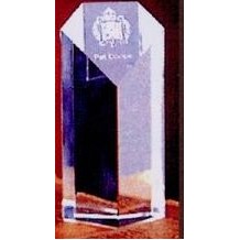 Crystal Series 7" Crystal Pentagon Tower Award