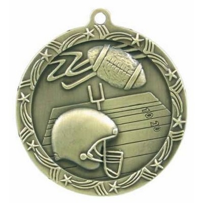Medal, "Football" Shooting Star - 2 1/2" Dia.