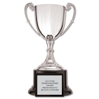Loving Cup Trophy w/ attached Black Base (9¼" h)