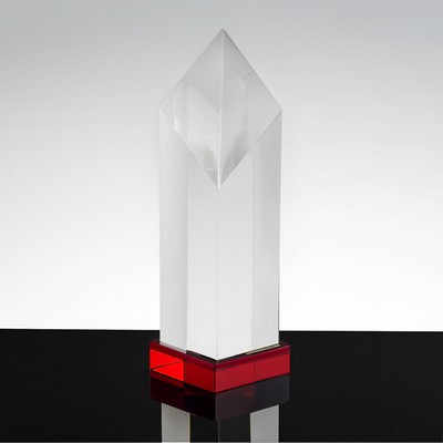 Red Heba Tower Award (9.25" x 2.75" x 2.75")