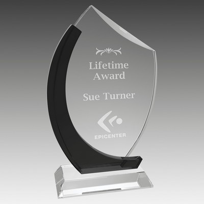 Crystal Slant Oval on Base