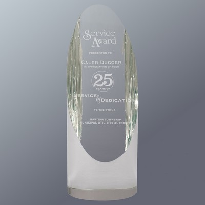 Clear Crystal Cylinder Award, Large (2-3/4"x 7-1/2"H)